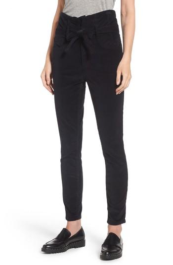 Women's Current/elliott The Corset Stiletto Ankle Skinny Pants - Black