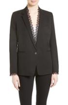 Women's The Kooples Lace Trim Suit Jacket