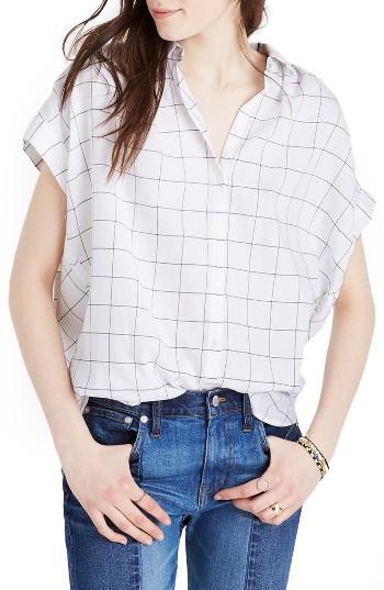 Women's Madewell Windowpane Plaid Central Shirt