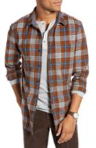 Men's 1901 Regular Fit Workwear Plaid Flannel Shirt, Size - Grey