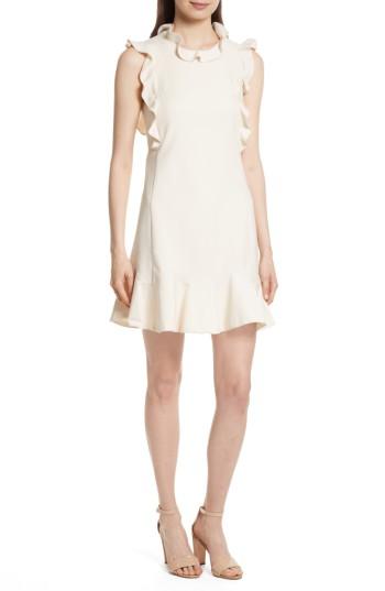 Women's Rebecca Taylor Ruffle Trim Suit Dress - Ivory
