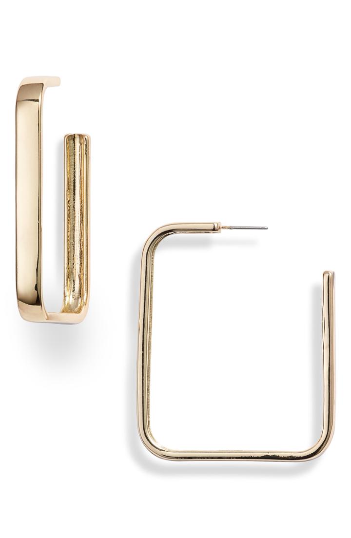 Women's Shashi Rectangle Hoop Earrings