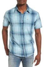 Men's Hurley Archer Plaid Shirt, Size - Blue