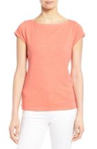 Women's Eileen Fisher Organic Cotton Bateau Neck Top - Purple