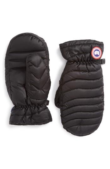 Women's Canada Goose Waterproof Down Mittens - Black