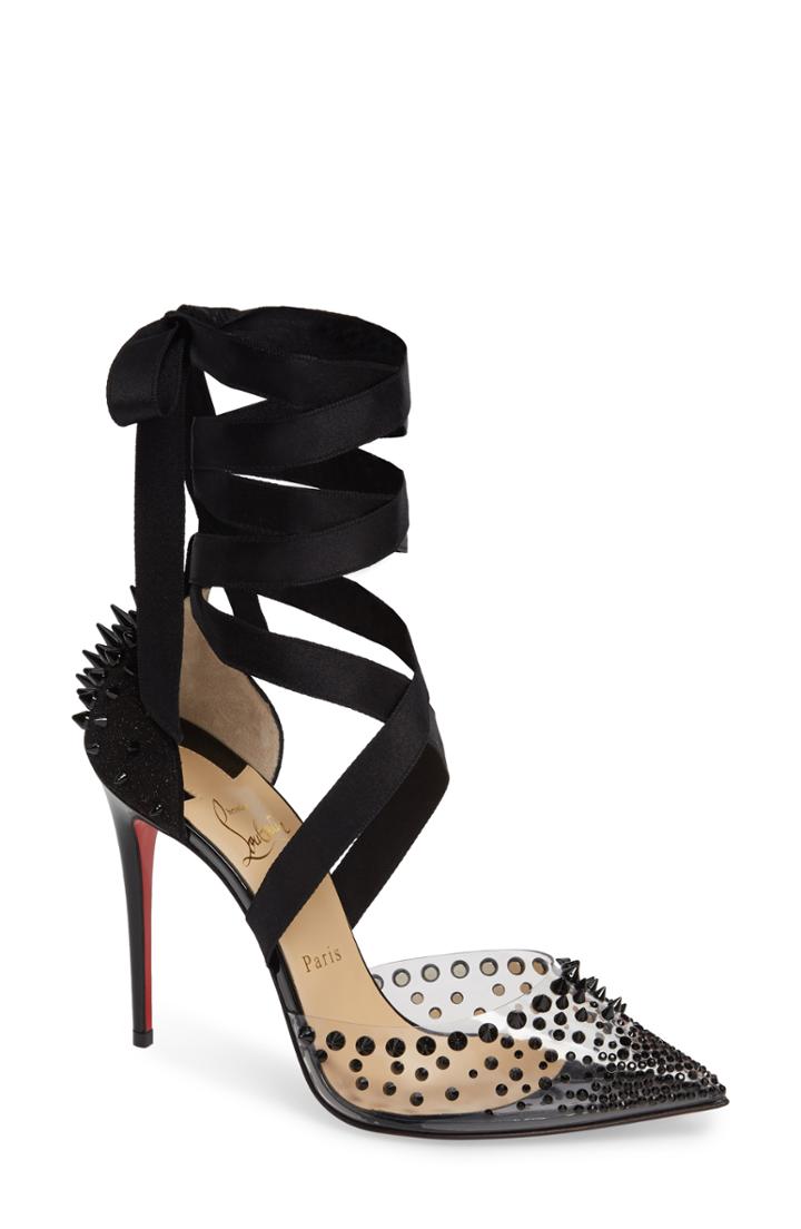 Women's Christian Louboutin Mechante Reine Ankle Wrap Pump