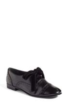 Women's Tory Burch Haverford Cap Toe Oxford .5 M - Black