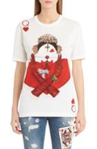 Women's Dolce & Gabbana Queen Of Hearts Graphic Tee Us / 40 It - White