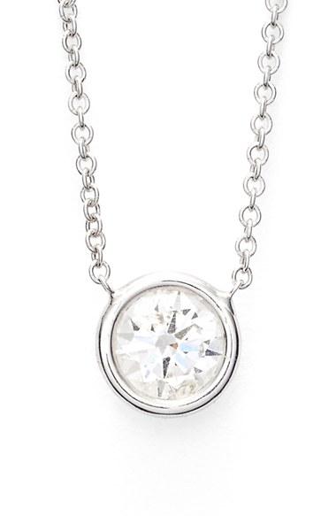 Women's Bony Levy Large Diamond Solitaire Pendant Necklace (limited Edition) (nordstrom Exclusive)