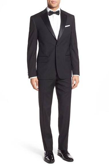 Men's Nordstrom Men's Shop Trim Fit Wool Tuxedo