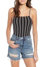 Women's Obey Lockette Stripe Bodysuit - Black
