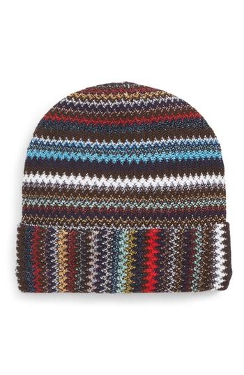 Women's Missoni Zigzag Sparkle Beanie - Black