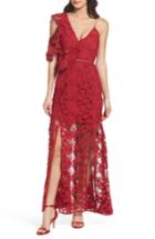 Women's Keepsake The Label Ruffle Crochet Gown - Red