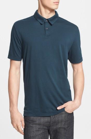 Men's James Perse Slim Fit Sueded Jersey Polo (xl) - Green