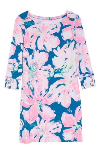 Women's Lilly Pulitzer Sophie Upf 50+ Boat Neck Dress - Blue/green