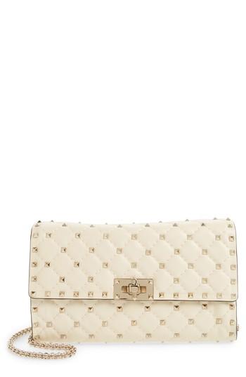 Valentino Garavani Rockstud Matelasse Quilted Leather Shoulder Bag -