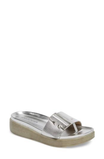 Women's Donald J Pliner Fara Platform Slide Sandal M - Metallic