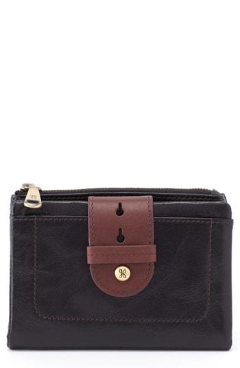 Women's Hobo Duske Leather Wallet - Black