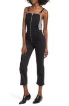 Women's Hudson Jeans Avalon Zip Front Crop Overalls - Black