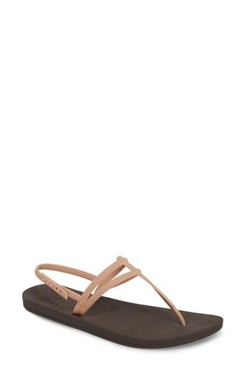 Women's Reef Escape Lux T-strap Sandal M - Beige