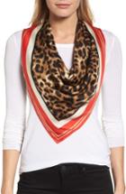 Women's Vince Camuto Racing Leopard Silk Square Scarf