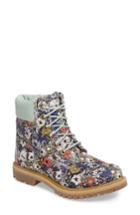 Women's Timberland 6 Inch Premium Floral Print Boot .5 M - Blue