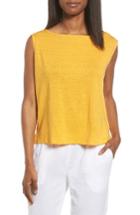 Women's Eileen Fisher Organic Linen Top, Size - Orange