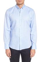 Men's Zachary Prell Gomis Regular Fit Dobby Sport Shirt, Size - Blue