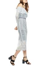 Women's Topshop Chain Trim Lace Midi Dress