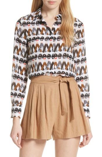 Women's Alice + Olivia Willa Crazy Pants Silk Shirt