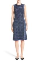 Women's Oscar De La Renta Pixelated Houndstooth Sheath Dress