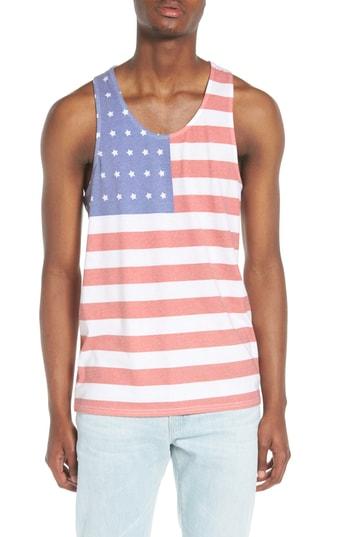 Men's The Rail Print Tank - Red