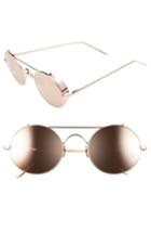 Women's Linda Farrow 51mm Oval Sunglasses - Rose Gold