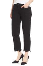 Women's Parker Smith Shark Bite Straight Leg Jeans - Black