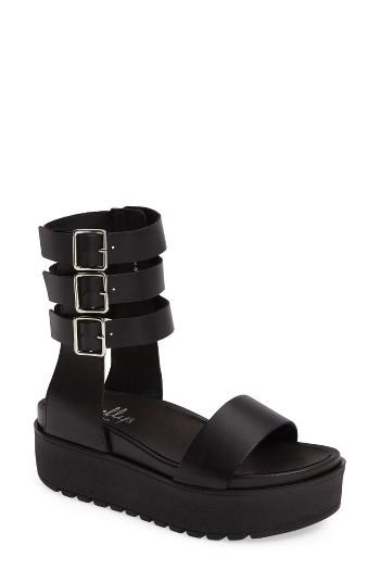 Women's Shellys London Kegan Platform Gladiator Sandal Eu - Black