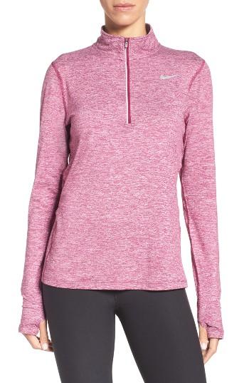 Women's Nike 'element' Dri-fit Half Zip Performance Top - Purple
