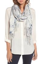 Women's Nordstrom Marble Tissue Wool & Cashmere Scarf, Size - Grey