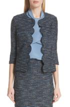 Women's St. John Collection Twinkle Texture Knit Jacket - Blue