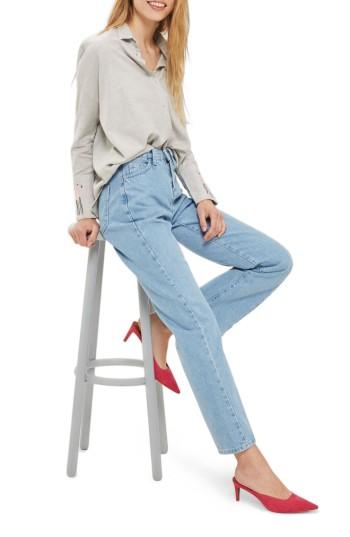 Women's Topshop Rosy Flamingo Shirt Us (fits Like 0-2) - Grey
