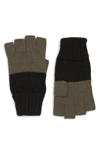 Men's The Rail Colorblock Fingerless Gloves, Size - Green