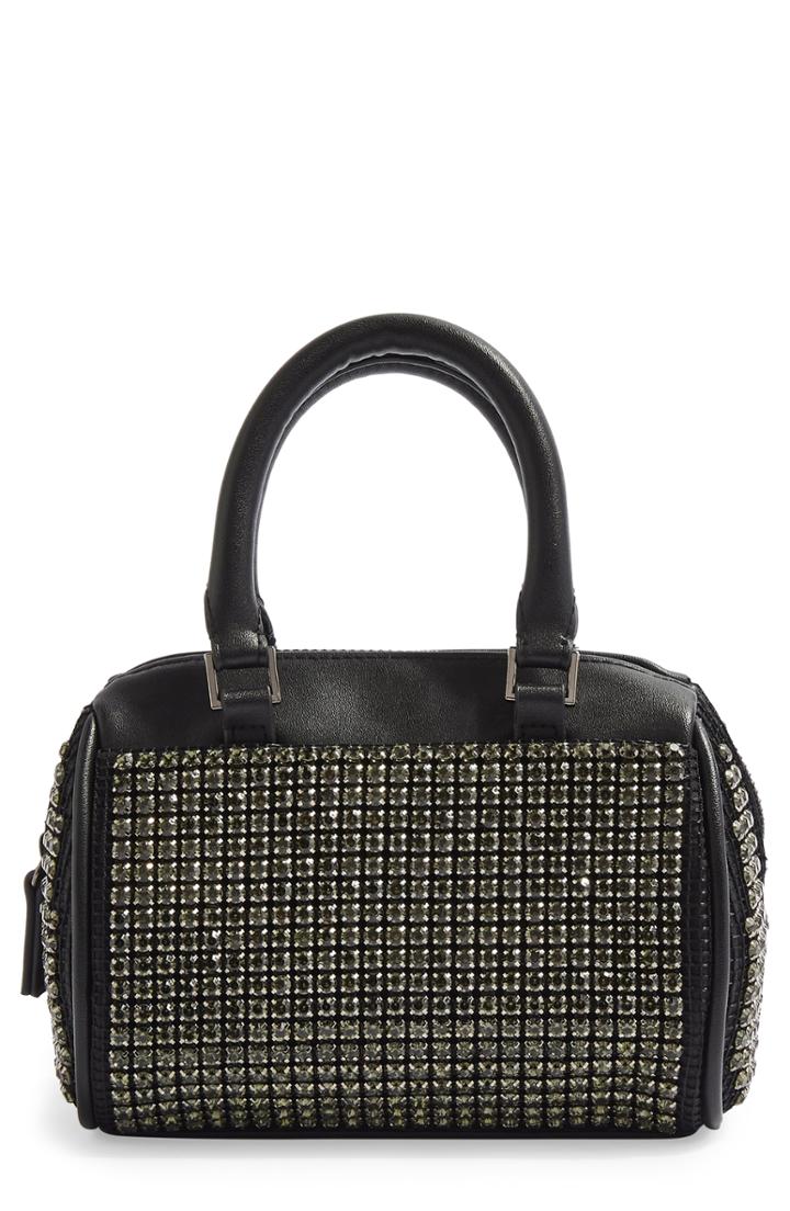 Topshop Cher Diamante Bowler Bag - Black