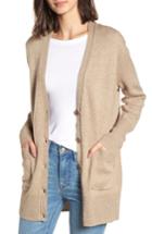 Women's J.crew Oversize Wool Blend Cardigan, Size - Beige