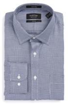 Men's Nordstrom Men's Shop Trim Fit Textured Dress Shirt .5 32/33 - Blue