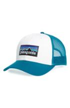 Men's Patagonia P-6 Logo Trucker Hat - White