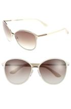 Women's Tom Ford Penelope 59mm Gradient Cat Eye Sunglasses - Shiny Rose Gold/ Ivory