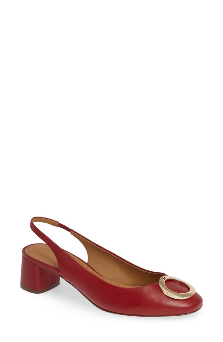Women's Tory Burch Caterina Slingback Pump .5 M - Red