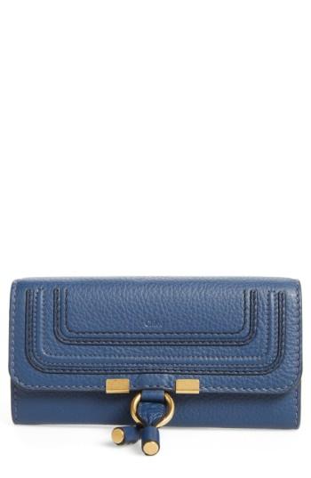 Women's Chloe 'marcie - Long' Leather Flap Wallet - Grey