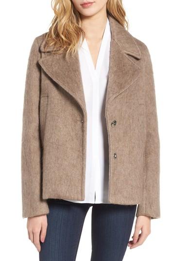 Women's Laundry By Shelli Segal Plaid Swing Coat - Beige