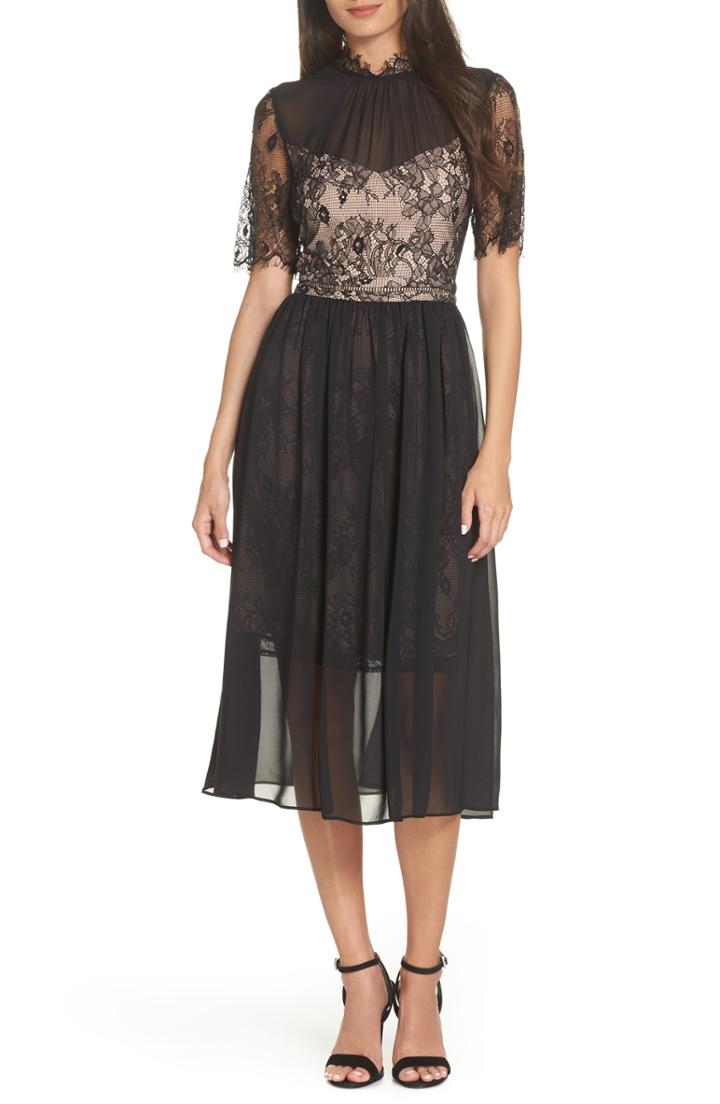 Women's Bronx And Banco Ethnos Lace Fit & Flare Dress Us / 6 Au - Black