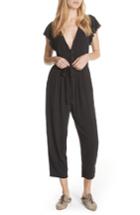 Women's Free People Ruffle Your Feather Jumpsuit - Black